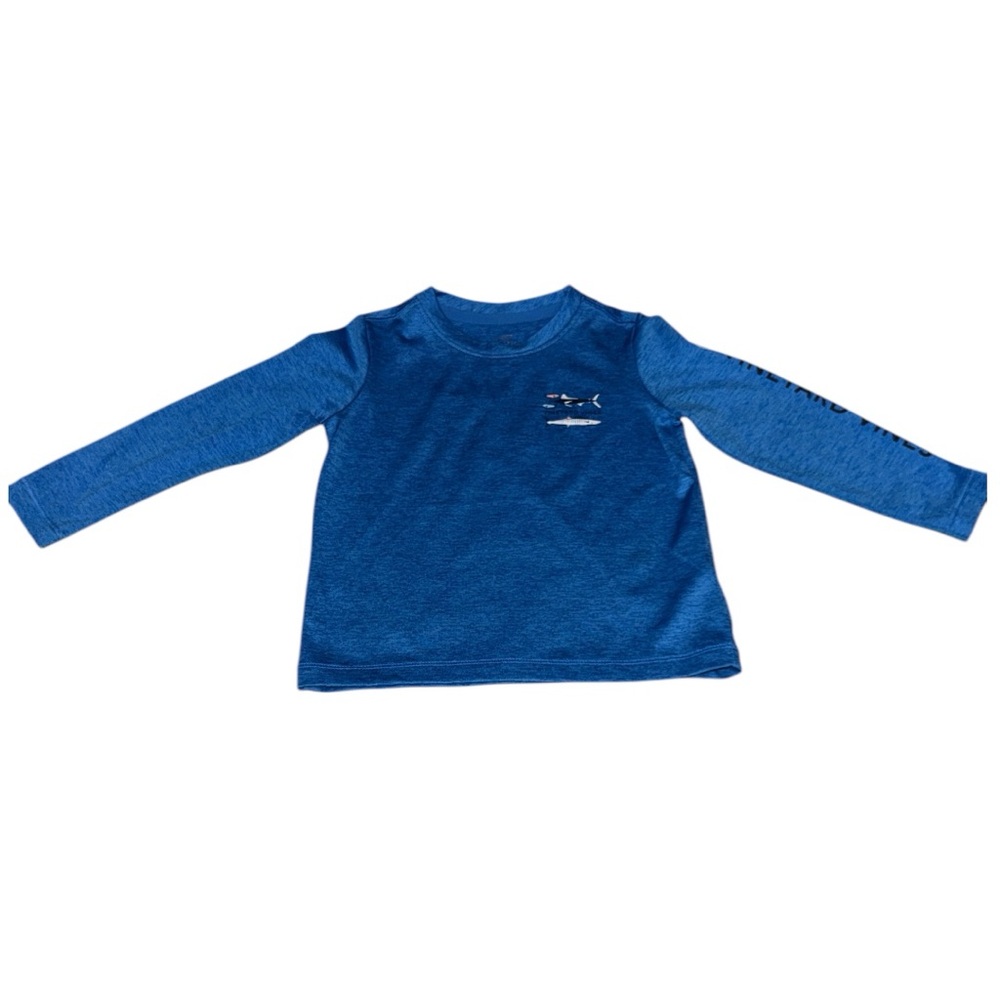 Vineyard Vines Boys' Geo Fish Long-Sleeve Harbor Performance Tee